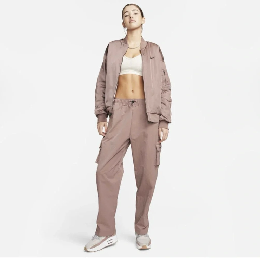 Nike Brown Wide Leg Pants Relaxed Fit